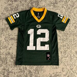 Youth Small NFL Team Apparel Aaron Rodgers Green Bay Packers Football Jersey.